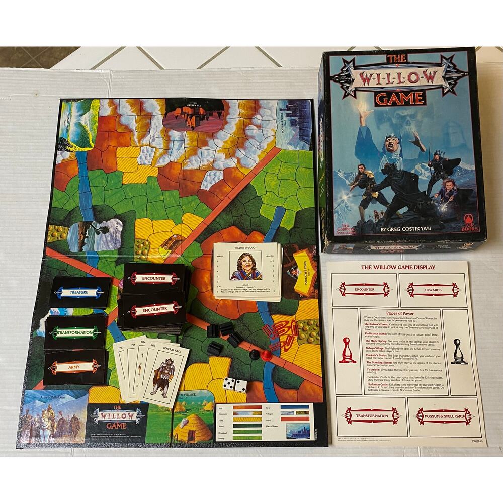 THE WILLOW Board Game TOR Books 1988 Fantasy Greg Costikyan 8B